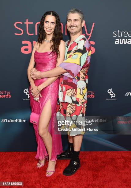 Hila Klein and Ethan Klein at The 2023 Streamy Awards held at the Fairmont Century Plaza Hotel on August 27, 2023 in Los Angeles, California.