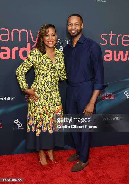 Arlene Hollingsworth and Javoris Hollingsworth at The 2023 Streamy Awards held at the Fairmont Century Plaza Hotel on August 27, 2023 in Los Angeles,...