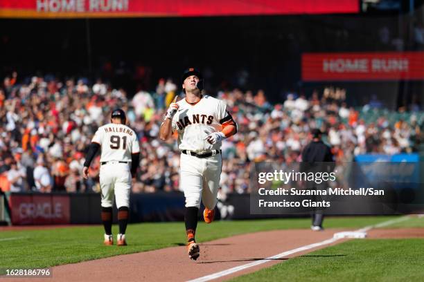 Casey Schmitt celebrating home run Did You Know?