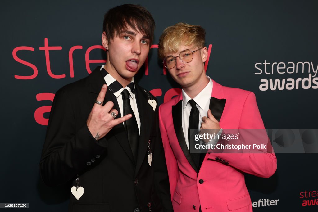 Colby Brock and Sam Golbach at The 2023 Streamy Awards held at the ...