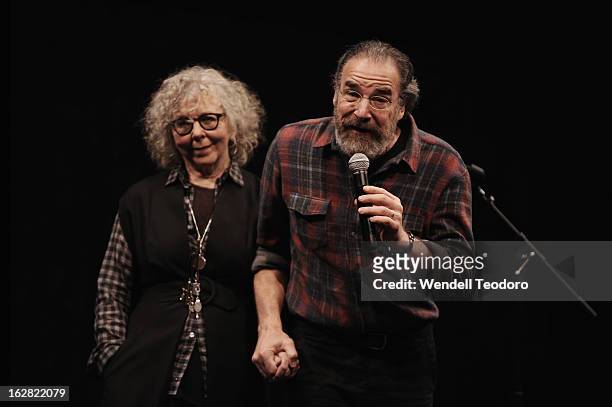 Actress Kathryn Grody and Actor Mandy Patinkin attends the La Mama Celebrates 51 Gala at Ellen Stewart Theatre on February 27, 2013 in New York City.