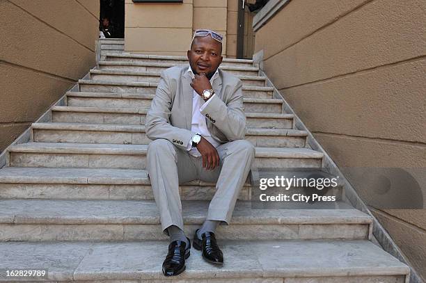 Controversial businessman Kenny Kunene talks to City Press newspaper on October 17, 2012 in Johannesburg, South Africa. He spoke about his upcoming...