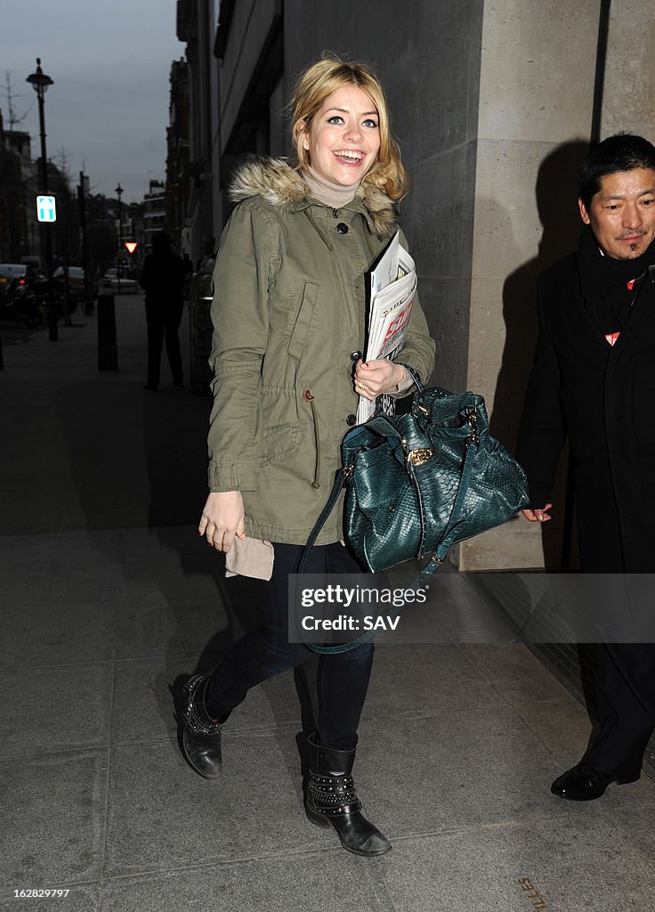 Holly Willoughby Sighting In London - February 28, 2013