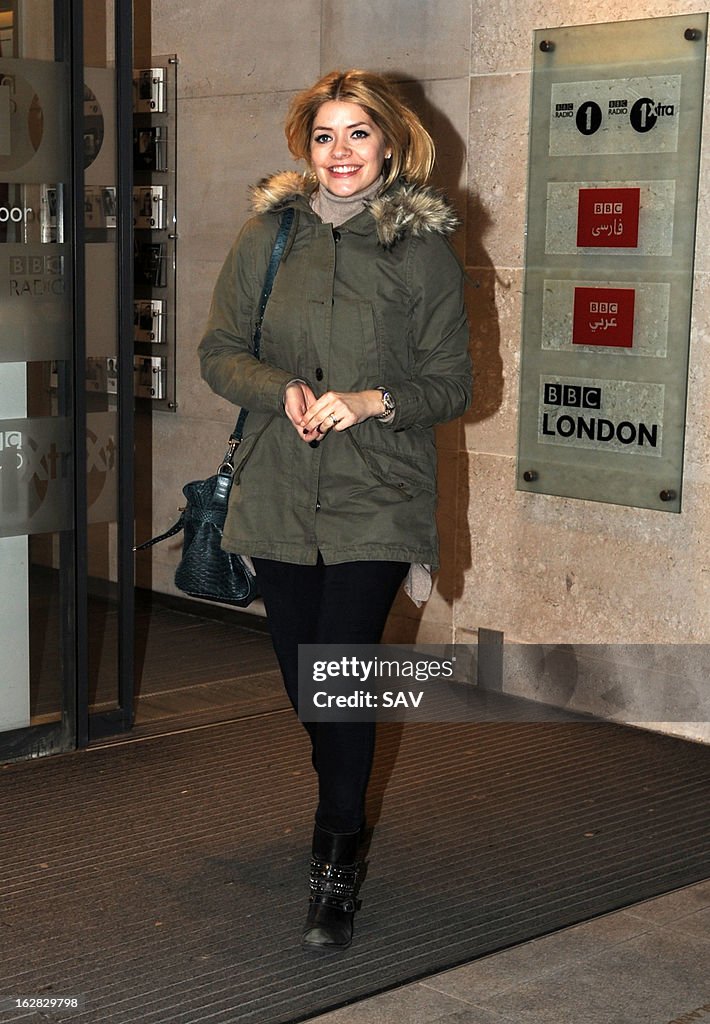 Holly Willoughby Sighting In London - February 28, 2013