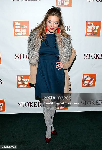 Savannah Wise attends the "Stoker" New York Screening at The Film Society of Lincoln Center, Walter Reade Theatre on February 27, 2013 in New York...