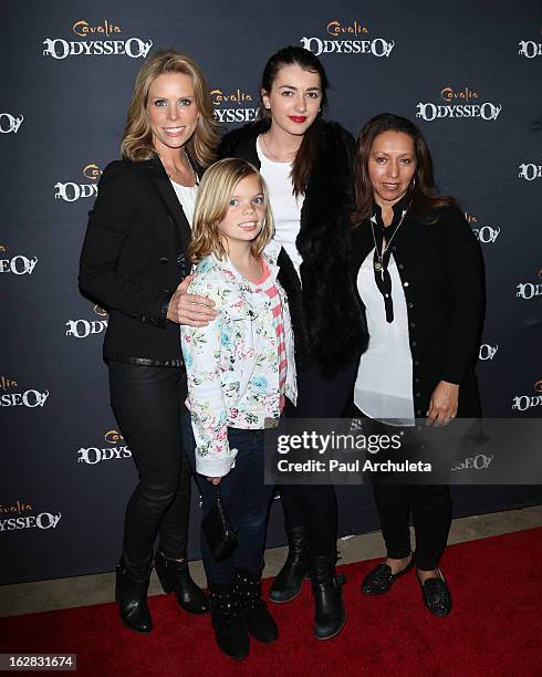 Actress Cheryl Hines and her family attend the opening night for Cavalia's "Odysseo" at the Cavalia’s Odysseo Village on February 27, 2013 in...