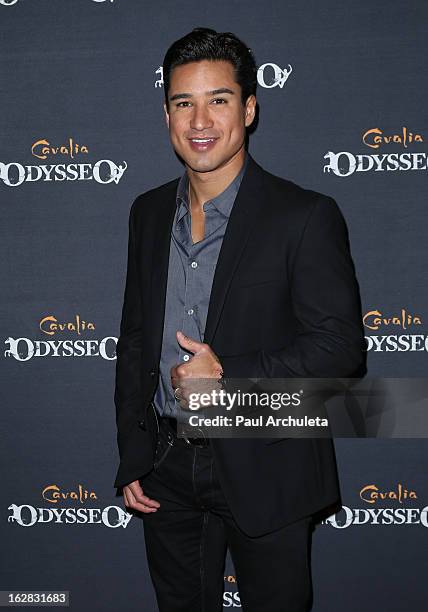 Actor / TV Personality Mario Lopez attends the opening night for Cavalia's "Odysseo" at the Cavalia’s Odysseo Village on February 27, 2013 in...