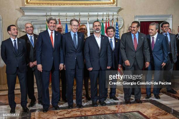 France's ambassador to Syria Eric Chevallier, Egyptian Foreign Minister Mohammed Kamel Amr, U.S. Secretary of States John Kerry, Italian Foreign...