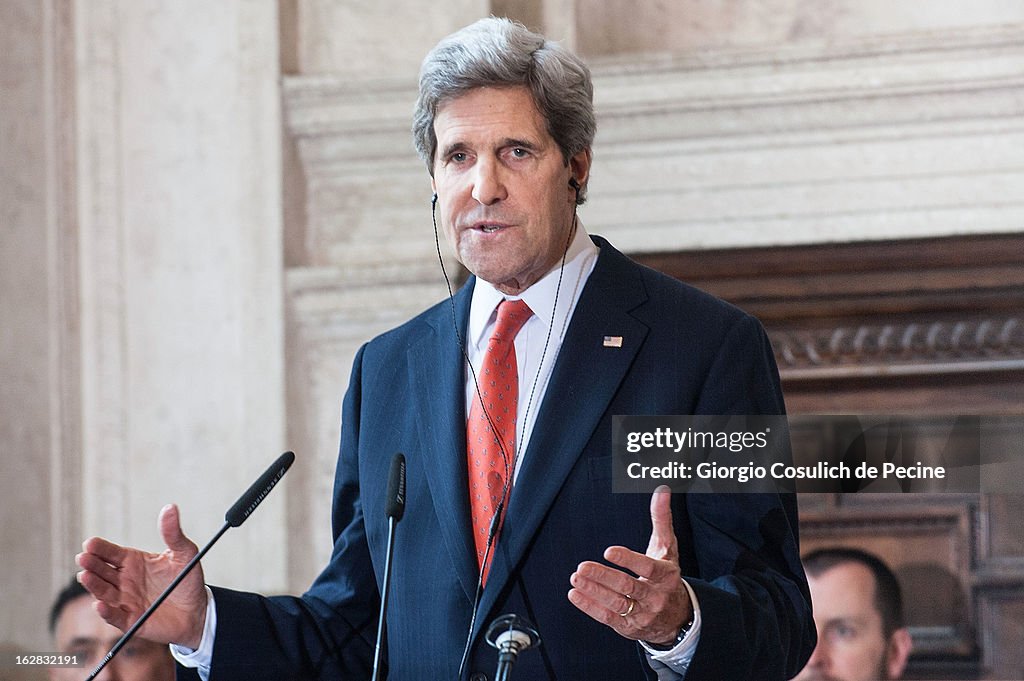 US Secretary Of State John Kerry Visits Rome