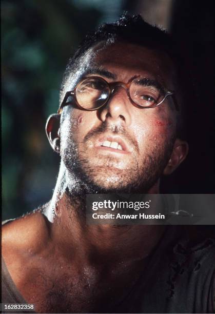 Actor Dustin Hoffman on the set of the film 'Papillon' in 1973 in Jamaica.