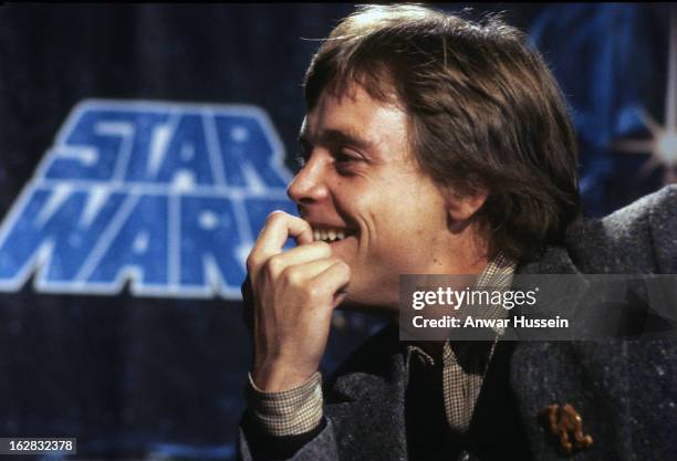 Actor Mark Hamill, who plays Luke Skywalker in Star Wars, during a visit to London on January 1,1979 in London, England.
