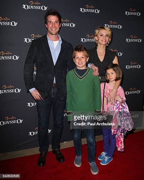 Actor Noah Wylie and his family attend the opening night for Cavalia's "Odysseo" at the Cavalia’s Odysseo Village on February 27, 2013 in Burbank,...