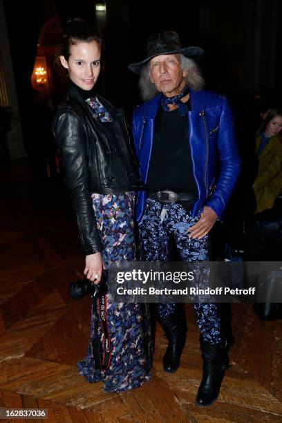 Charlotte Collard and James Goldstein attend the Balmain Fall/Winter 2013 Ready-to-Wear show as part of Paris Fashion Week on February 28, 2013 in...