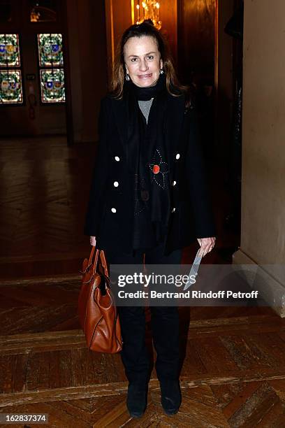 Georgina Brandolini d'Adda attends the Balmain Fall/Winter 2013 Ready-to-Wear show as part of Paris Fashion Week on February 28, 2013 in Paris,...