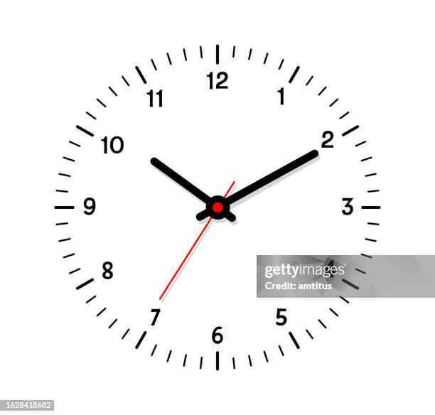 illustrazioni stock, clip art, cartoni animati e icone di tendenza di orologio numerato - quadrante di orologio