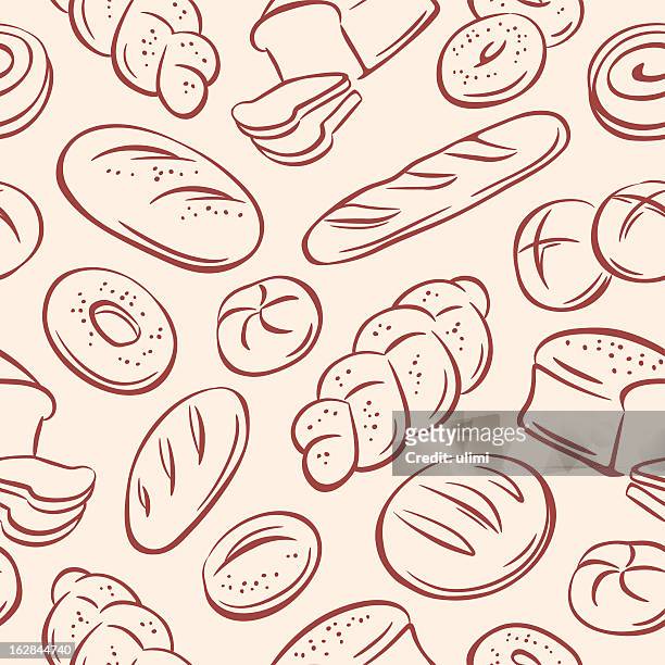 stockillustraties, clipart, cartoons en iconen met bread - wallpaper roll