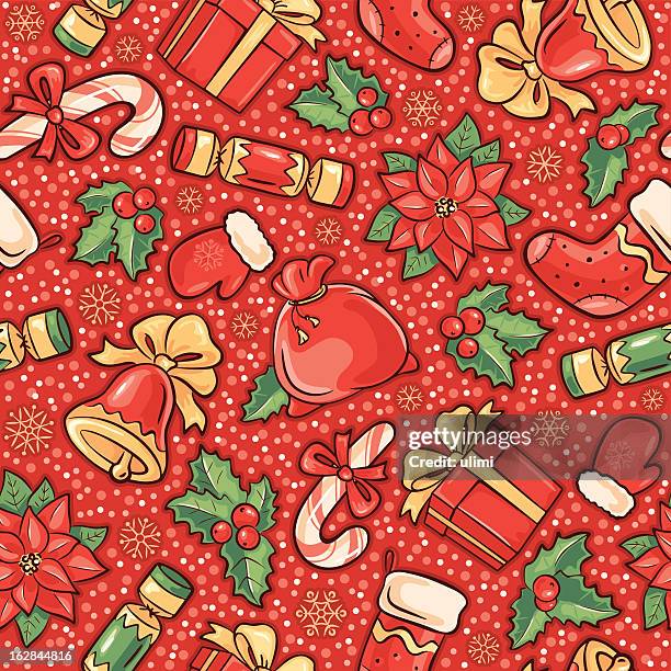 ilustraciones, imágenes clip art, dibujos animados e iconos de stock de fondo sin costuras - galletas de navidad