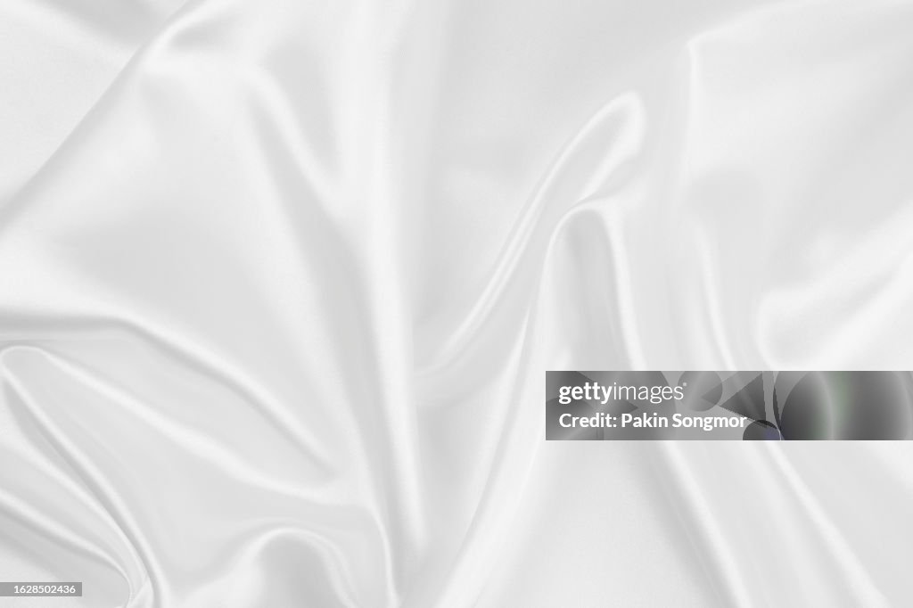 White color fabric cloth polyester texture and textile background.