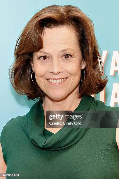 Actress Sigourney Weaver attends the "Vanya And Sonia And Masha And Spike" Broadway Press Preview at The New 42nd Street Studios on February 28, 2013...