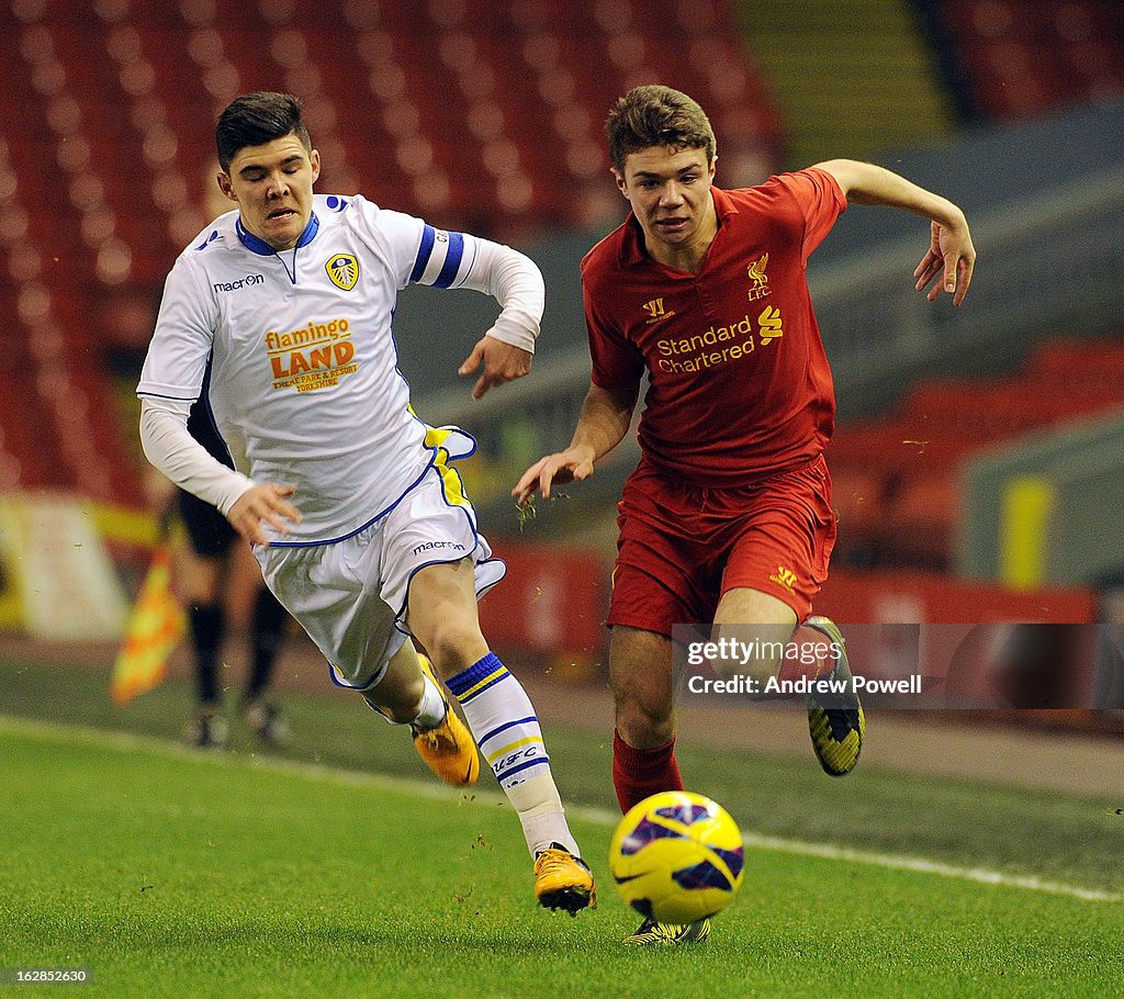 Liverpool v Leeds United - FA Youth Cup Fifth Round