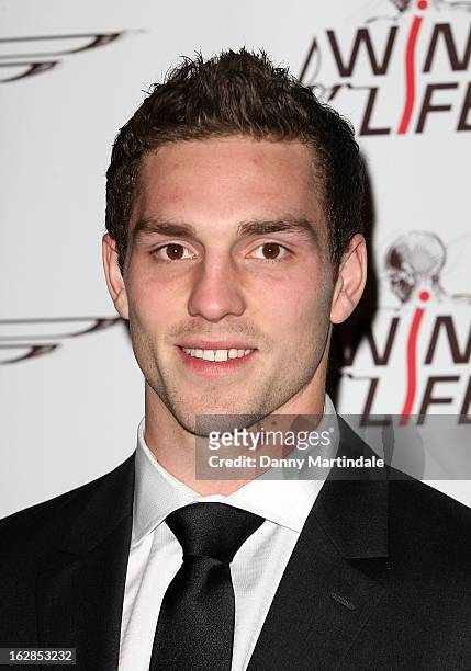 Welsh rugby player George North attends a dinner and ball hosted by The Cord Club in aid of Wings For Life at One Marylebone on February 28, 2013 in...