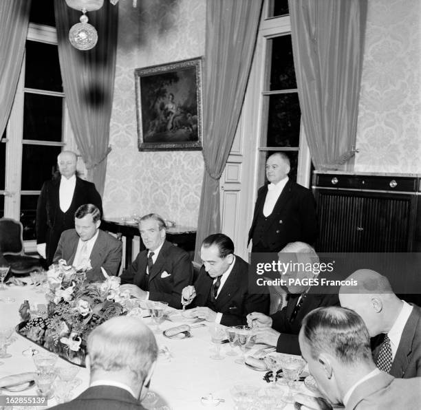 Pierre Mendes France At The Geneva Conference. Juillet 1954, portrait de Pierre MENDES FRANCE, président du Conseil de 1954 à 1955, lors de la...