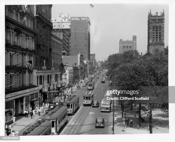 West Chapel Street, New Haven, Connecticut, 1955.