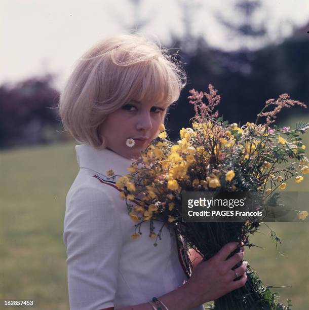 Sylvie Vartan At Home And During The Shooting Of The Film 'Patate' With Danielle Darrieux And Jean Marais. France, Grosrouvre, mai 1964, on retrouve...