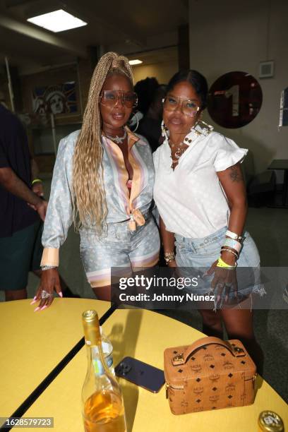 Mary J. Blige and Misa Hylton attend Harlem Day on August 20, 2023 in New York City.