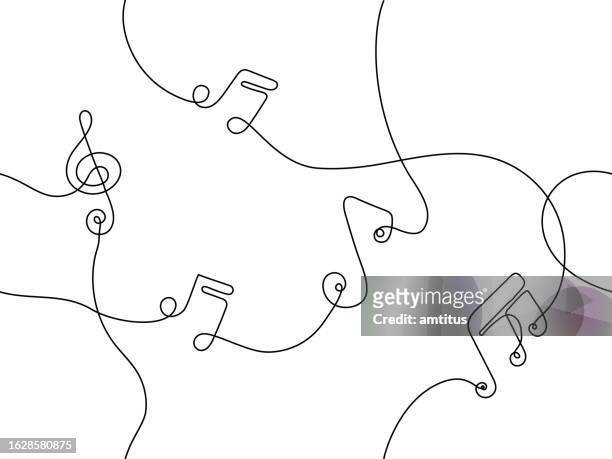 seamless music lines - treble clef stock illustrations