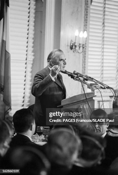 Official Visit Of Georges Pompidou To The United States In 1970. Etats-Unis, Washington, février-mars 1970, visite officielle du président de la...