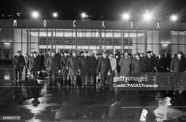 Official Visit Of Georges Pompidou To The Ussr In 1970. URSS, Moscou, octobre 1970, visite officielle du président de la république française Georges...