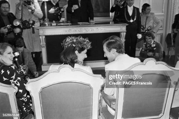 Wedding Of Paloma Picasso And Rafael Lopez Sanchez. France, Paris, 5 mai 1978, Paloma PICASSO est une créatrice de mode et une femme d'affaires...