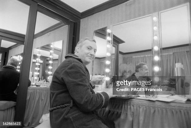 Rendezvous With Michel Serrault, Elected Best Actor At The Cesars 1979. France, Paris, 5 février 1979, l'acteur Michel SERRAULT vient de recevoir le...
