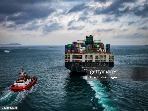 The container ship 'Joseph Schulte', which has been stranded in the Odesa port of Ukraine since February 24 when Russia attacked Ukraine, passed...