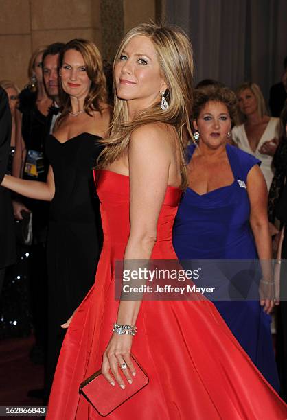 Jennifer Aniston arrives at the 85th Annual Academy Awards at Dolby Theatre on February 24, 2013 in Hollywood, California.