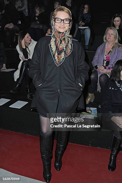 Evelina Khromtchenko attends the Nina Ricci Fall/Winter 2013 Ready-to-Wear show as part of Paris Fashion Week on February 28, 2013 in Paris, France.