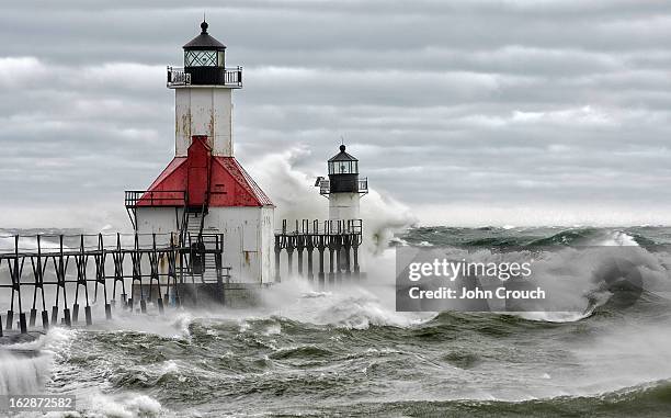 St Joseph Pier Lighthouse Wallpaper 89 Saint Joseph Lighthouse Stock