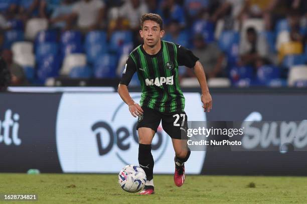 Maxime Lopez of US Sassuolo during the Serie A TIM match between SSC Napoli and US Sassuolo at Stadio Diego Armando Maradona Naples Italy on 27...
