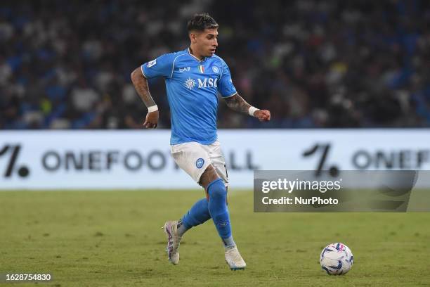 Mathias Olivera of SSC Napoli during the Serie A TIM match between SSC Napoli and US Sassuolo at Stadio Diego Armando Maradona Naples Italy on 27...