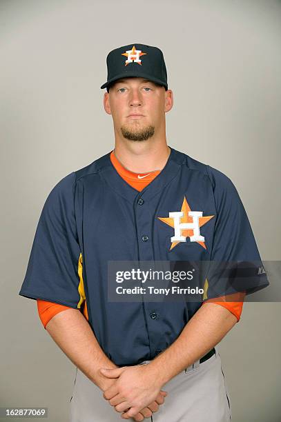 Sam Demel of the Houston Astros poses during Photo Day on February 21, 2012 at Osceola County Stadium at Osceola Heritage Park in Kissimmee, Florida.