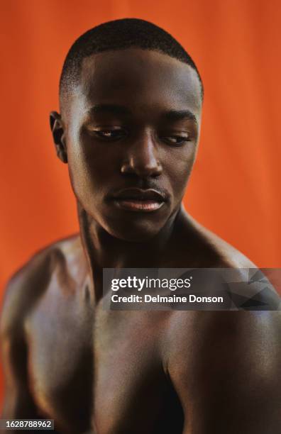 dark skin male beauty. stock photo - male skin close up stock pictures, royalty-free photos & images