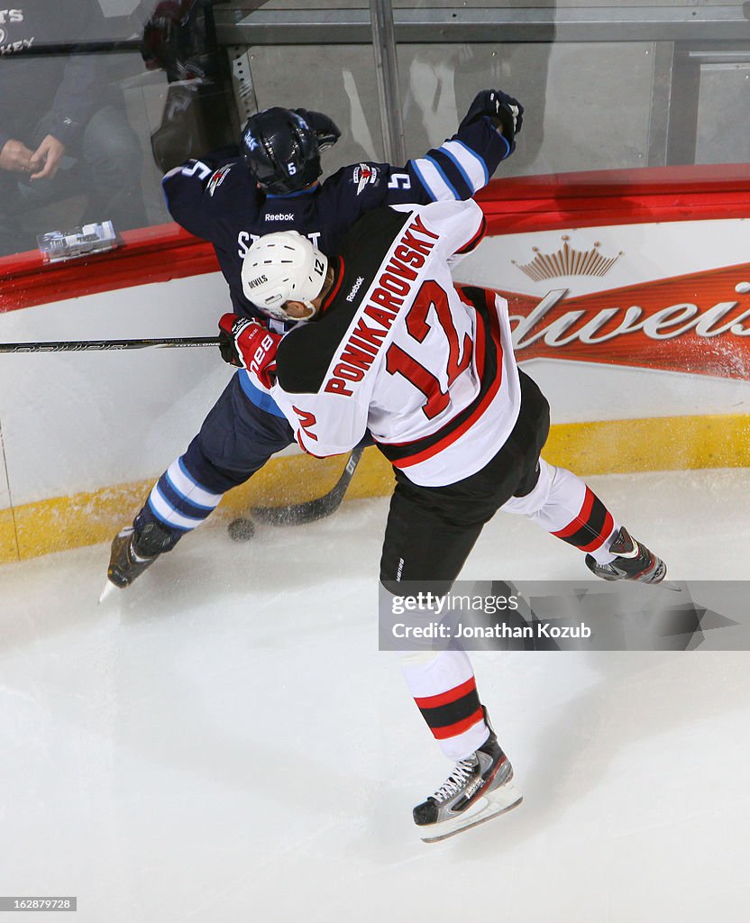 New Jersey Devils v Winnipeg Jets