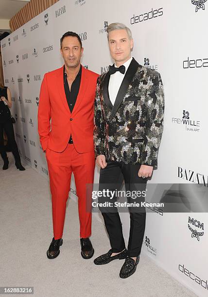 Decades co-owner Christos Garkinos and Decades Founder Cameron Silver attend the Harper's BAZAAR celebration of the launch of Bravo TV's "The Dukes...