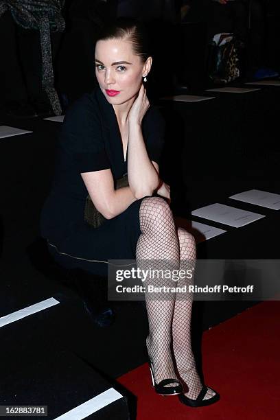 Melissa George attends the Nina Ricci Fall/Winter 2013 Ready-to-Wear show as part of Paris Fashion Week on February 28, 2013 in Paris, France.