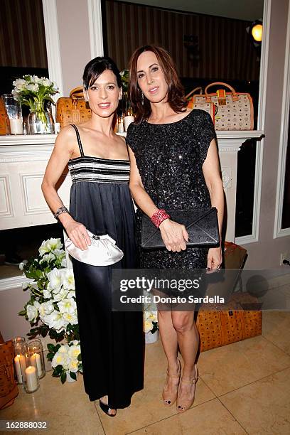 Actress Perrey Reeves and MCM Director Julie Browne attend the Dukes Of Melrose launch hosted by Decades, Harper's BAZAAR, and MCM on February 28,...