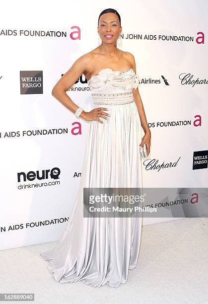 Aisha Tyler arrives at the 21st Annual Elton John AIDS Foundation Academy Awards Viewing Party at Pacific Design Center on February 24, 2013 in West...