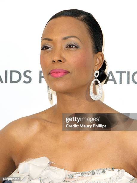 Aisha Tyler arrives at the 21st Annual Elton John AIDS Foundation Academy Awards Viewing Party at Pacific Design Center on February 24, 2013 in West...