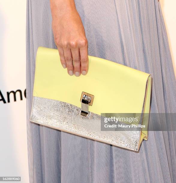 Debby Ryan arrives at the 21st Annual Elton John AIDS Foundation Academy Awards Viewing Party at Pacific Design Center on February 24, 2013 in West...