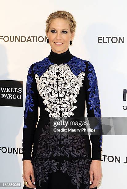 Jenna Elfman arrives at the 21st Annual Elton John AIDS Foundation Academy Awards Viewing Party at Pacific Design Center on February 24, 2013 in West...